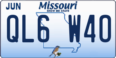 MO license plate QL6W4O