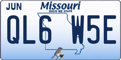 MO license plate QL6W5E