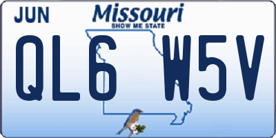 MO license plate QL6W5V