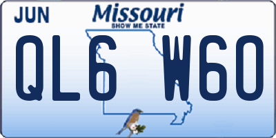 MO license plate QL6W6O