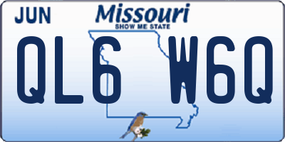 MO license plate QL6W6Q