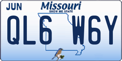 MO license plate QL6W6Y