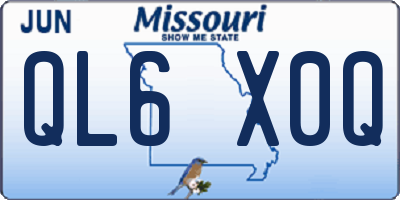 MO license plate QL6X0Q