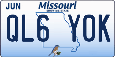 MO license plate QL6Y0K