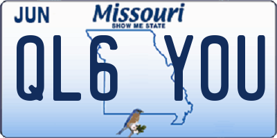 MO license plate QL6Y0U