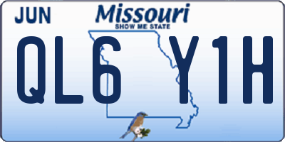 MO license plate QL6Y1H