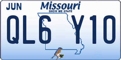 MO license plate QL6Y1O