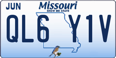MO license plate QL6Y1V