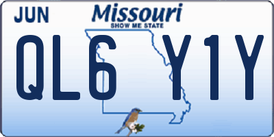 MO license plate QL6Y1Y