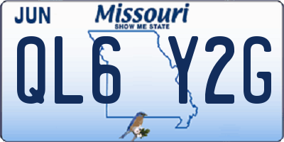 MO license plate QL6Y2G