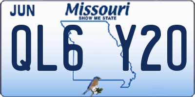 MO license plate QL6Y2O