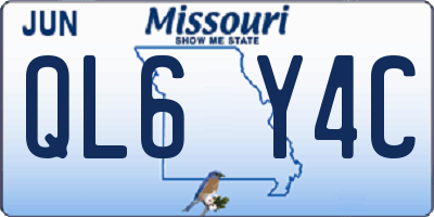 MO license plate QL6Y4C