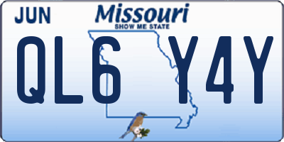 MO license plate QL6Y4Y