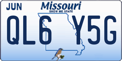 MO license plate QL6Y5G