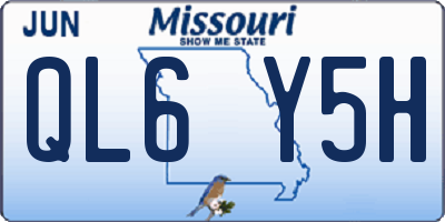 MO license plate QL6Y5H