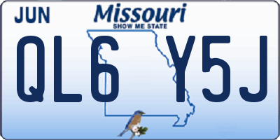 MO license plate QL6Y5J