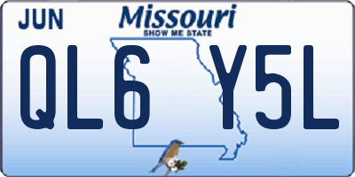 MO license plate QL6Y5L