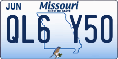 MO license plate QL6Y5O