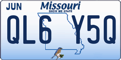 MO license plate QL6Y5Q