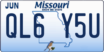MO license plate QL6Y5U