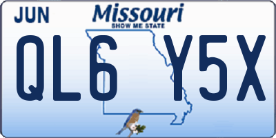 MO license plate QL6Y5X