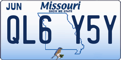 MO license plate QL6Y5Y