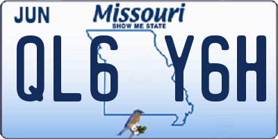 MO license plate QL6Y6H