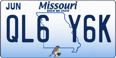 MO license plate QL6Y6K