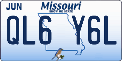 MO license plate QL6Y6L