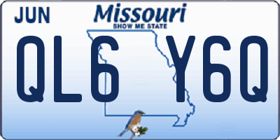 MO license plate QL6Y6Q