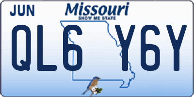 MO license plate QL6Y6Y
