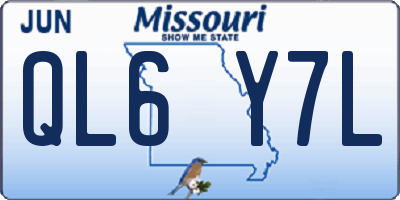 MO license plate QL6Y7L