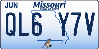 MO license plate QL6Y7V