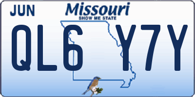 MO license plate QL6Y7Y
