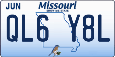 MO license plate QL6Y8L