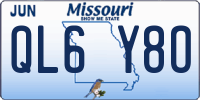 MO license plate QL6Y8O