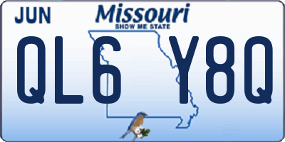 MO license plate QL6Y8Q