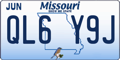 MO license plate QL6Y9J