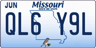 MO license plate QL6Y9L