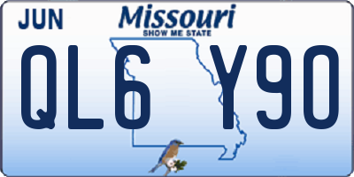 MO license plate QL6Y9O