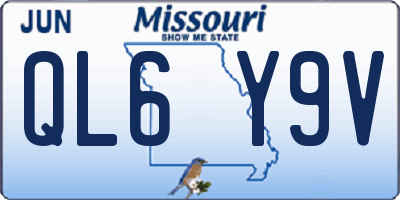 MO license plate QL6Y9V