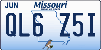 MO license plate QL6Z5I