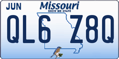 MO license plate QL6Z8Q