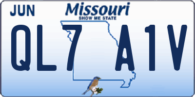 MO license plate QL7A1V