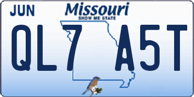 MO license plate QL7A5T