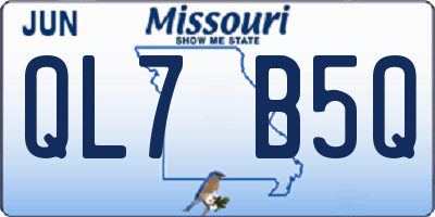 MO license plate QL7B5Q