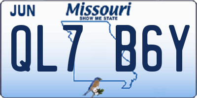 MO license plate QL7B6Y