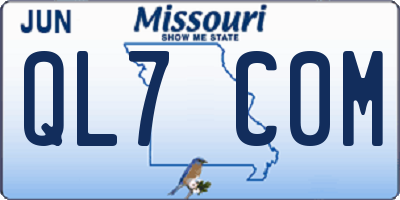 MO license plate QL7C0M