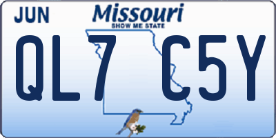 MO license plate QL7C5Y