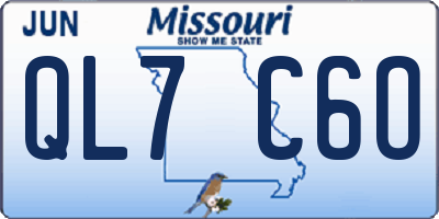 MO license plate QL7C6O